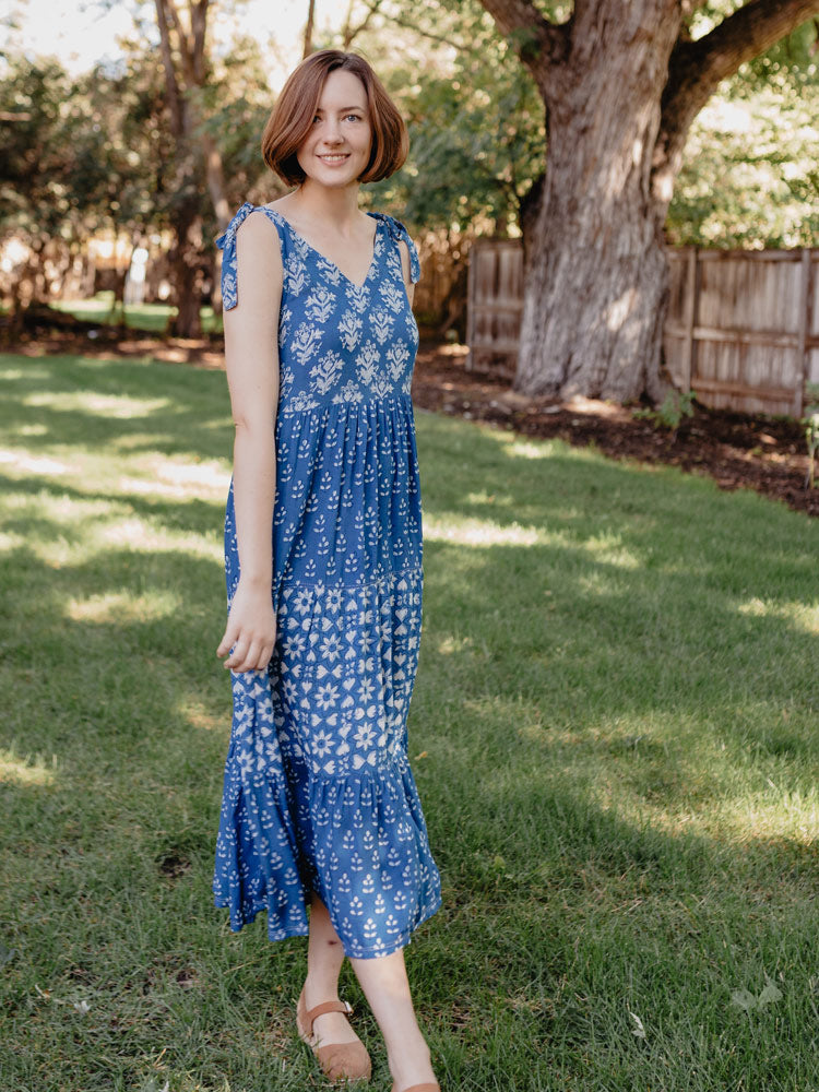 Lorelei Tiered Dress - Indigo Trio - Image 4