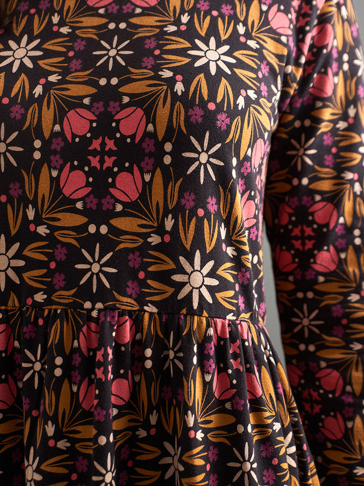 Mirah Tiered Dress - Mauve Tile - Image 9