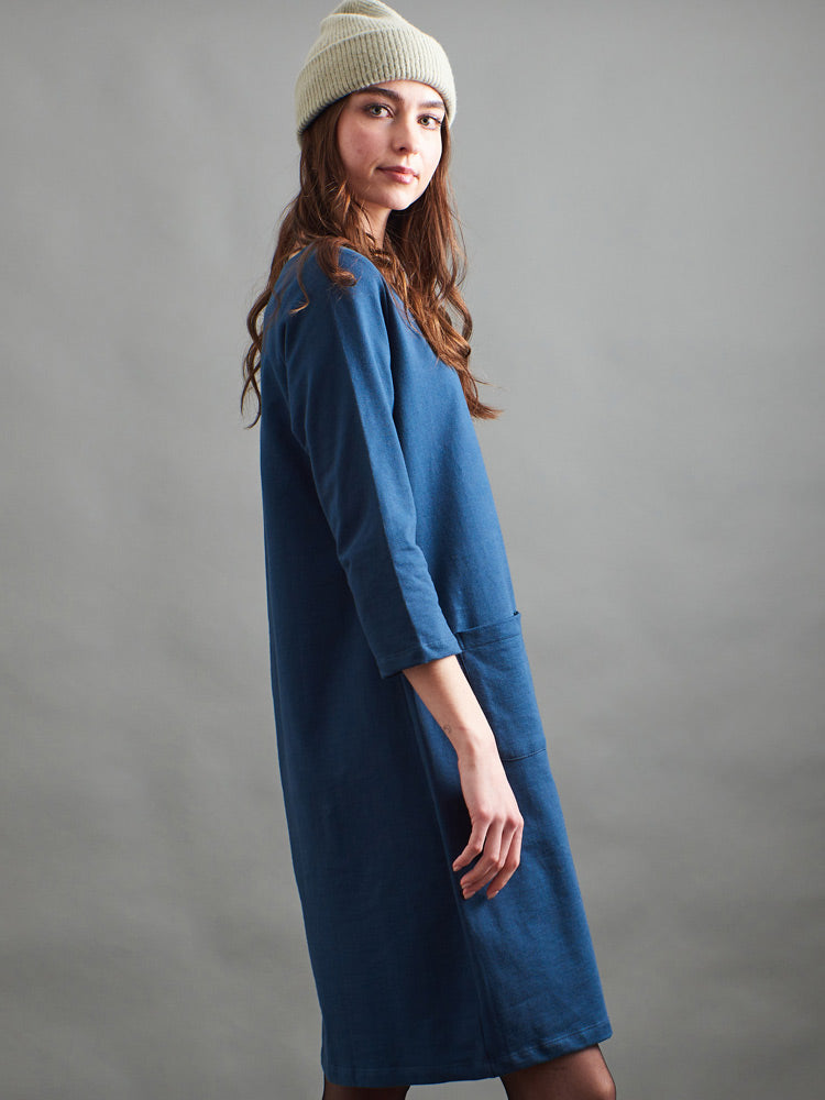 Sylvan Shift Dress - Loop Knit Blue - Image 8