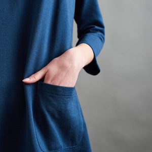 Sylvan Shift Dress - Loop Knit Blue - Image 7