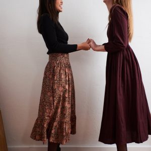 Mila Midi Skirt - Black Floral - Image 5