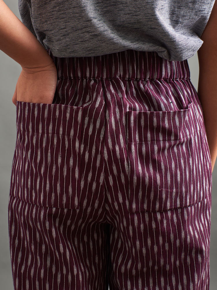 Rosie Pant - Plum Ikat - Image 4
