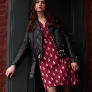 Anaya Wrap Dress - Garnet Ikat - Image 3