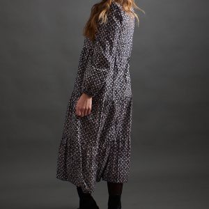 Norah Tiered Dress - Black Botanical - Image 10