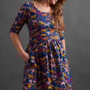 Serephina Dress - Blue Horses - Image 2