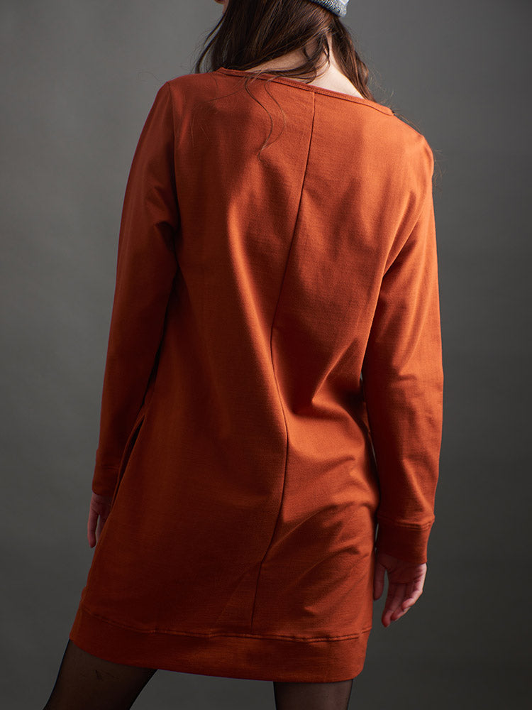 Sweatshirt Dress - Loop Knit Clay - Image 4