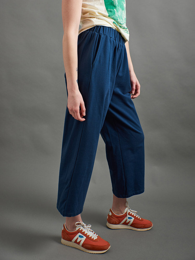 Fae Wide-Leg Pant - Loop Knit Blue - Image 7