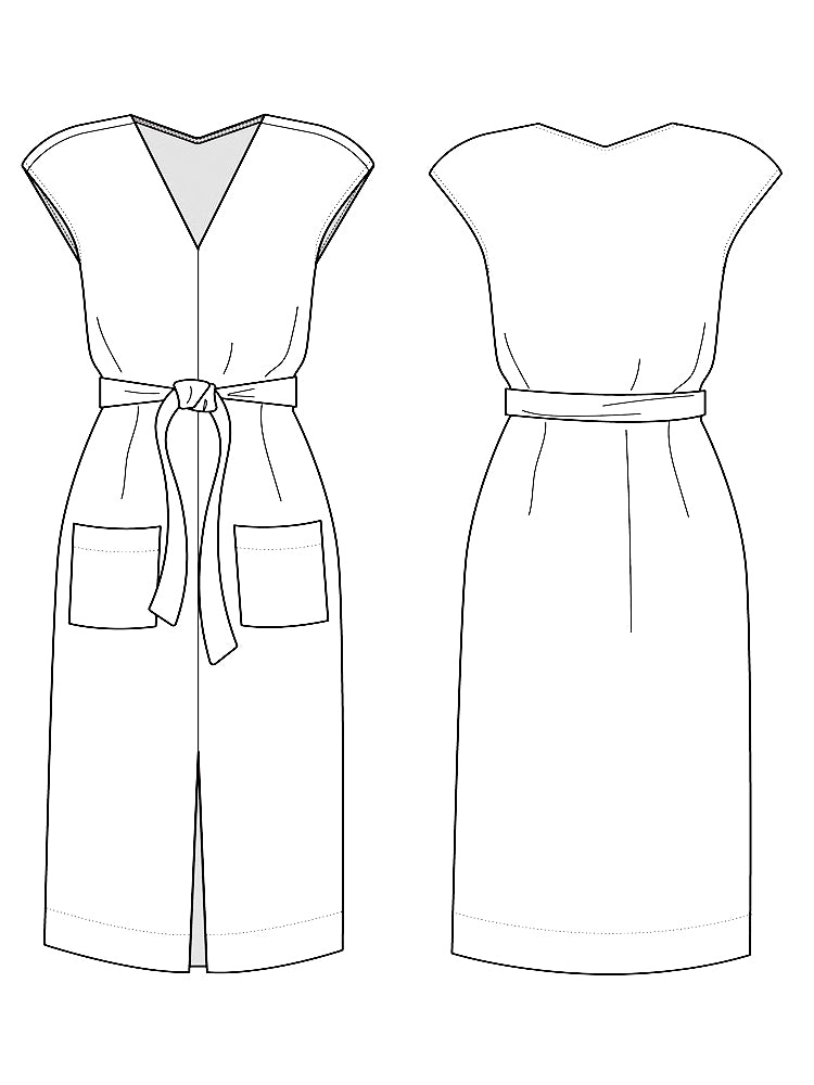 Padma Pocket Dress - Black and Tan Mix - Image 8