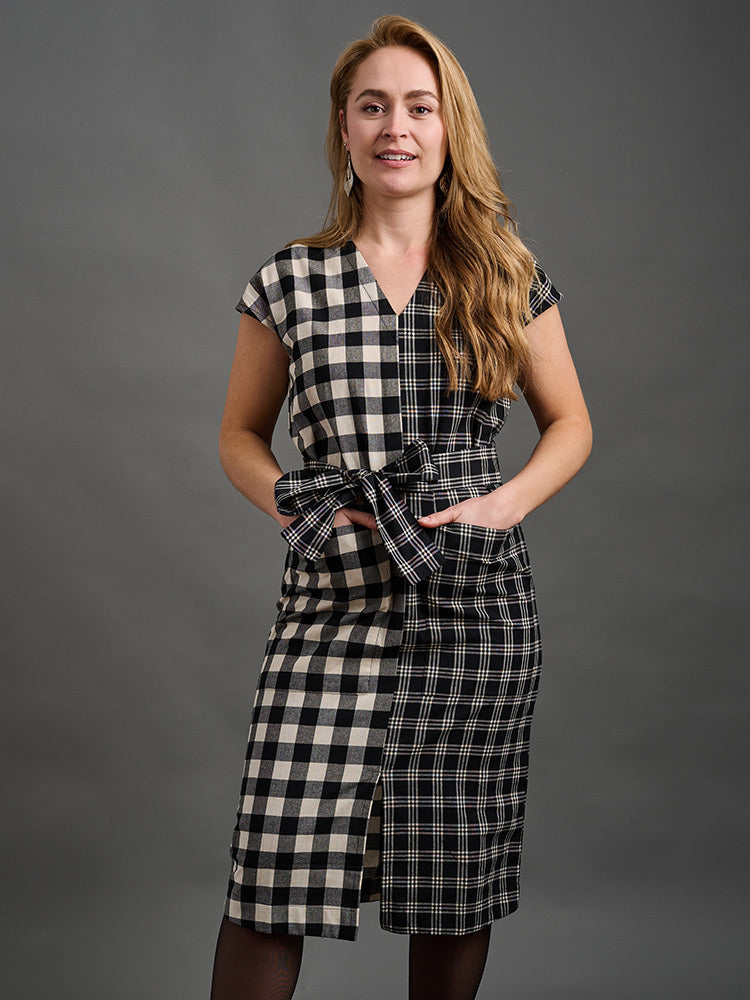 Padma Pocket Dress - Black and White Mix - Image 13