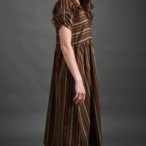 Kavita Dress - Chocolate Stripe - Image 4