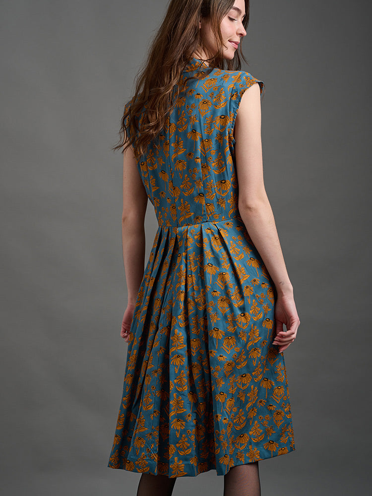 Lucille Dress - Teal Floral - Image 4