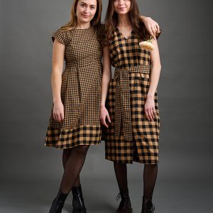 Padma Pocket Dress - Black and Tan Mix - Image 5
