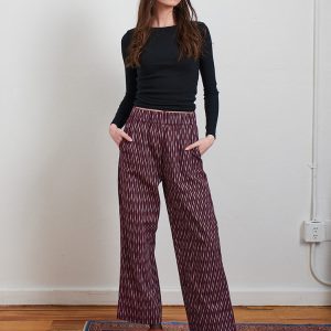 Rosie Pant - Plum Ikat - Image 2