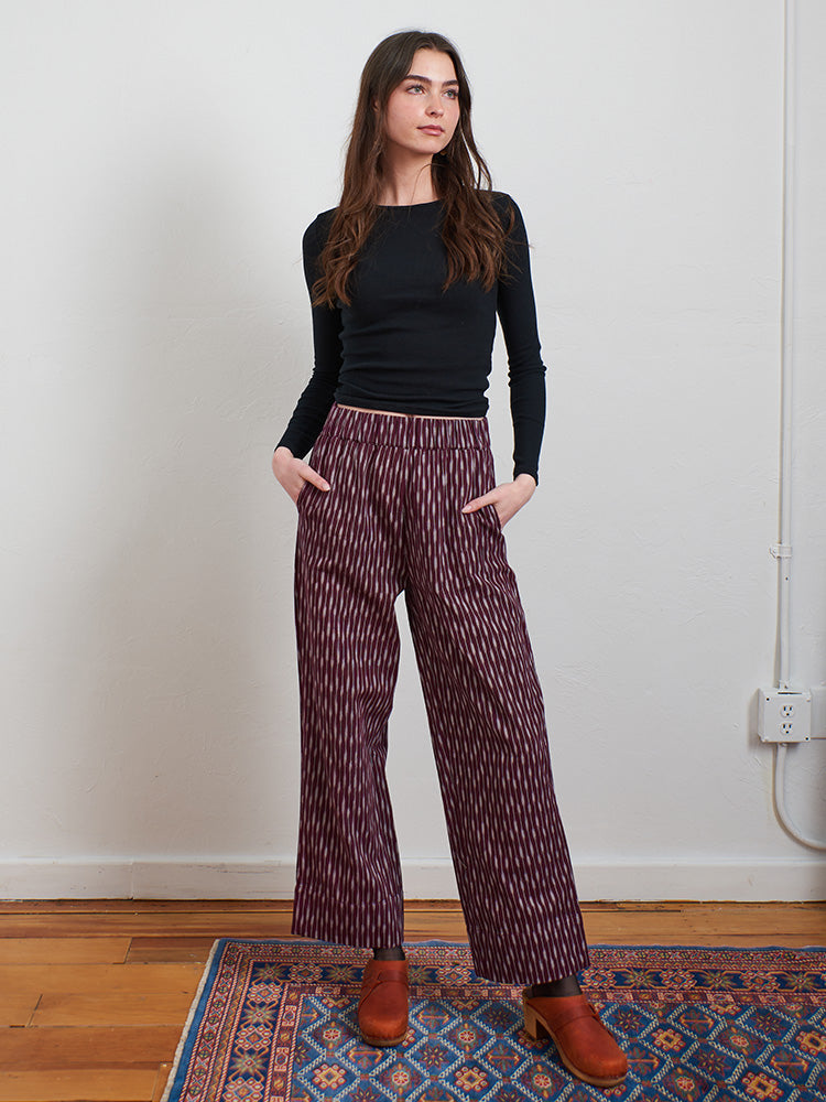 Rosie Pant - Plum Ikat - Image 2