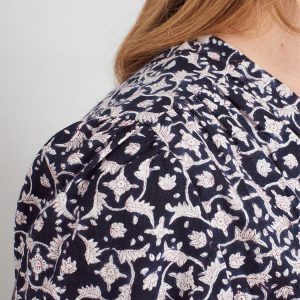 Wrap Maxi Dress - Black Botanical - Image 6