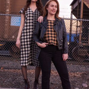 Odelia Top - Black and Tan Gingham - Image 9