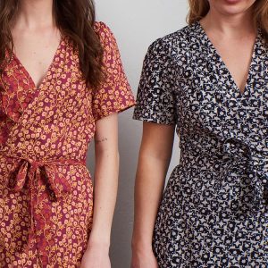 Wrap Maxi Dress - Black Botanical - Image 2