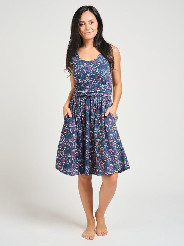 Asheville Dress - Fox Field Blue