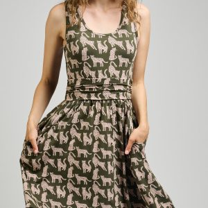 Asheville Dress - Leopard Green - Image 5