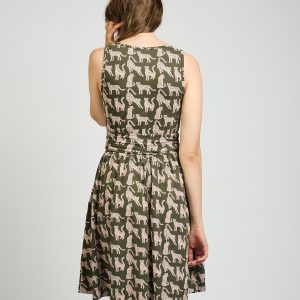 Asheville Dress - Leopard Green - Image 8