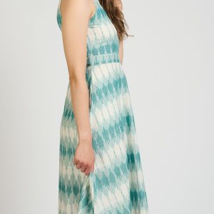 Ilona Dress - Teal Ikat - Image 6