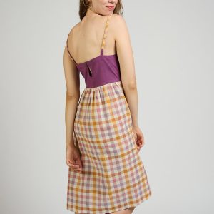Ivy Midi Dress - Blush Plaid - Image 4