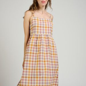 Ivy Midi Dress - Blush Plaid - Image 3