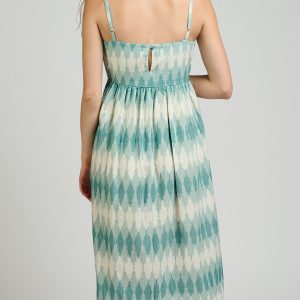 Sofia Midi Dress - Teal Ikat - Image 5