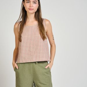 Larisa Short - Olive Chambray - Image 1