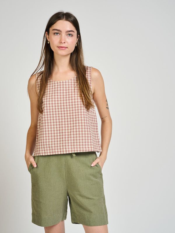 Larisa Short - Olive Chambray