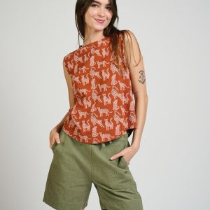 Millie Muscle Tee - Leopard Sienna - Image 7