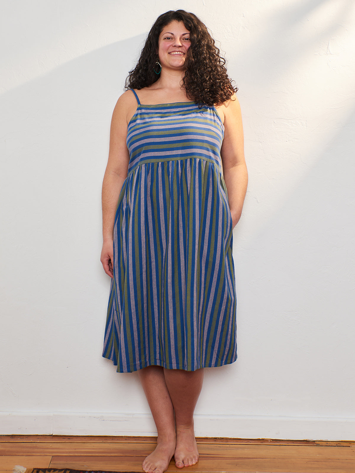 Ivy Midi Dress - Lavender Stripe - Image 6