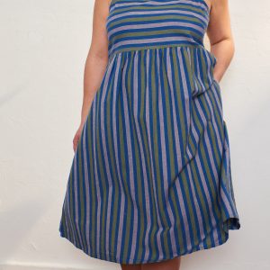 Ivy Midi Dress - Lavender Stripe - Image 7