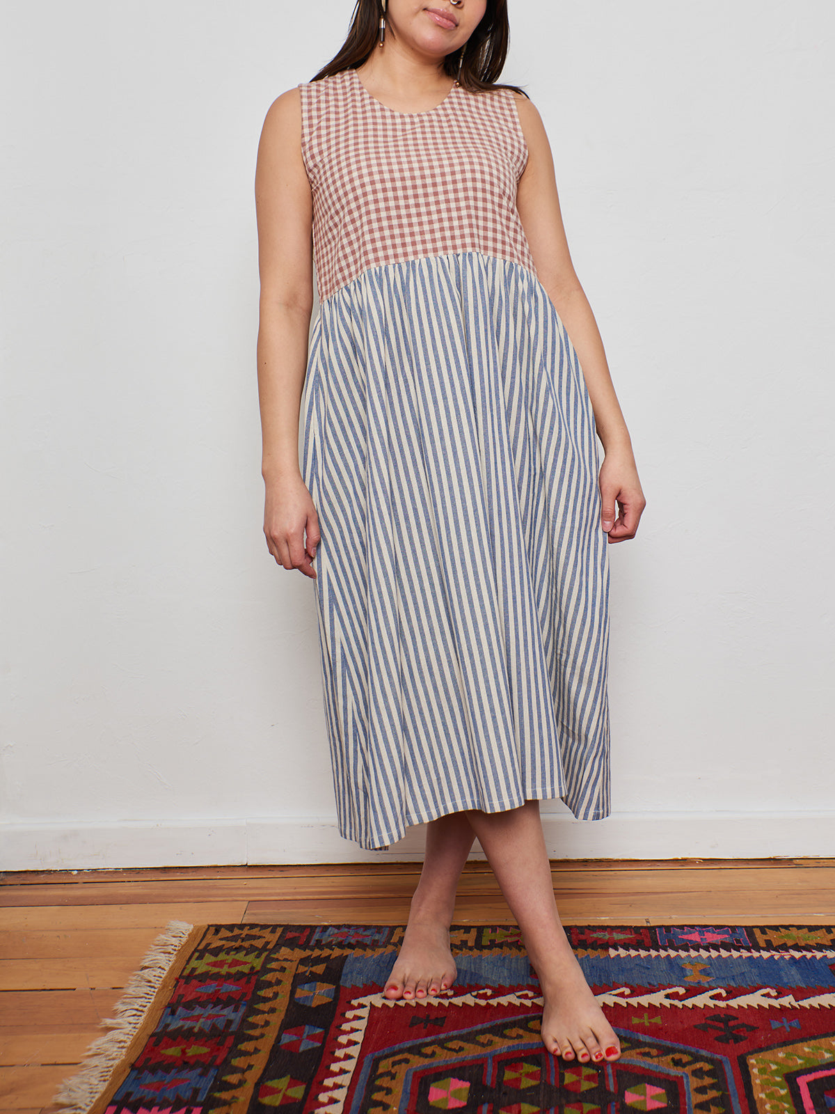 Lilah Dress - Gingham Stripe Mix - Image 2