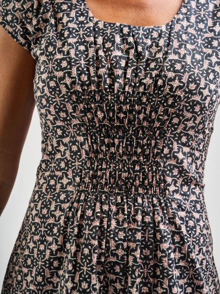 Artsy Traveler Dress - Black Botanical - Image 8