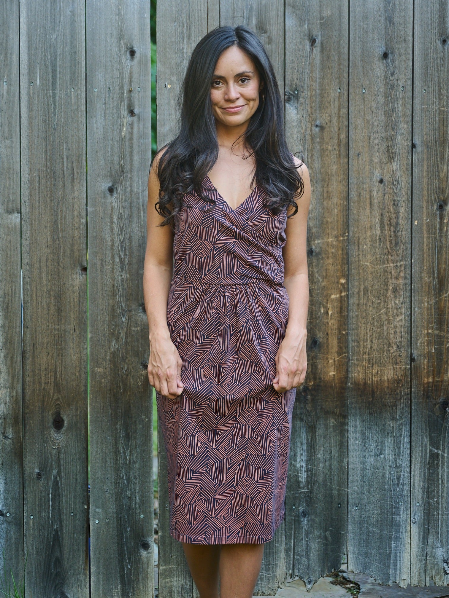 Danica Wrap Dress - Tree Rings Blue - Image 7