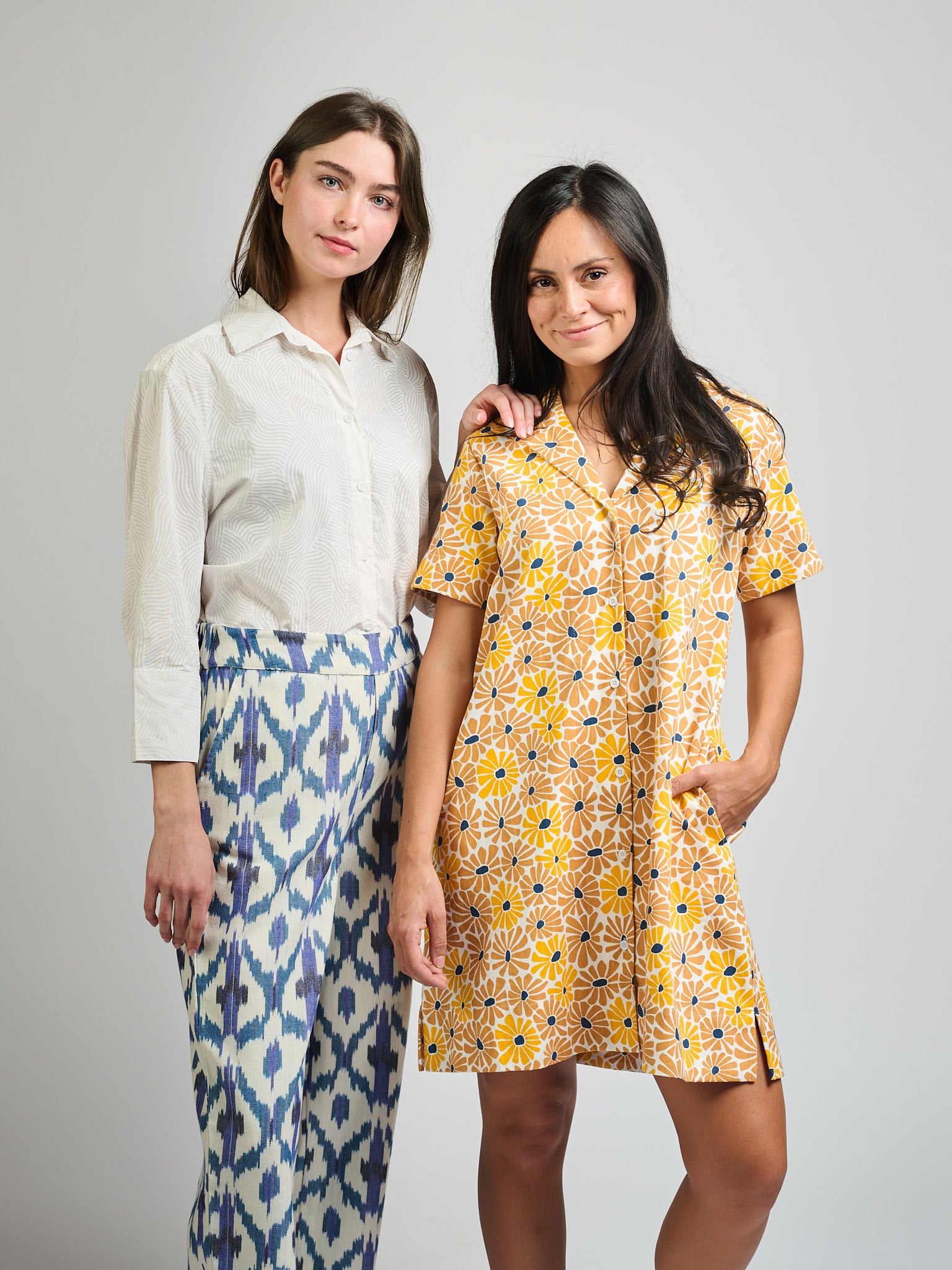 Mae Oversized Shirt - White Waves - Image 5