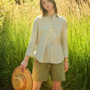 Larisa Short - Olive Chambray - Image 4