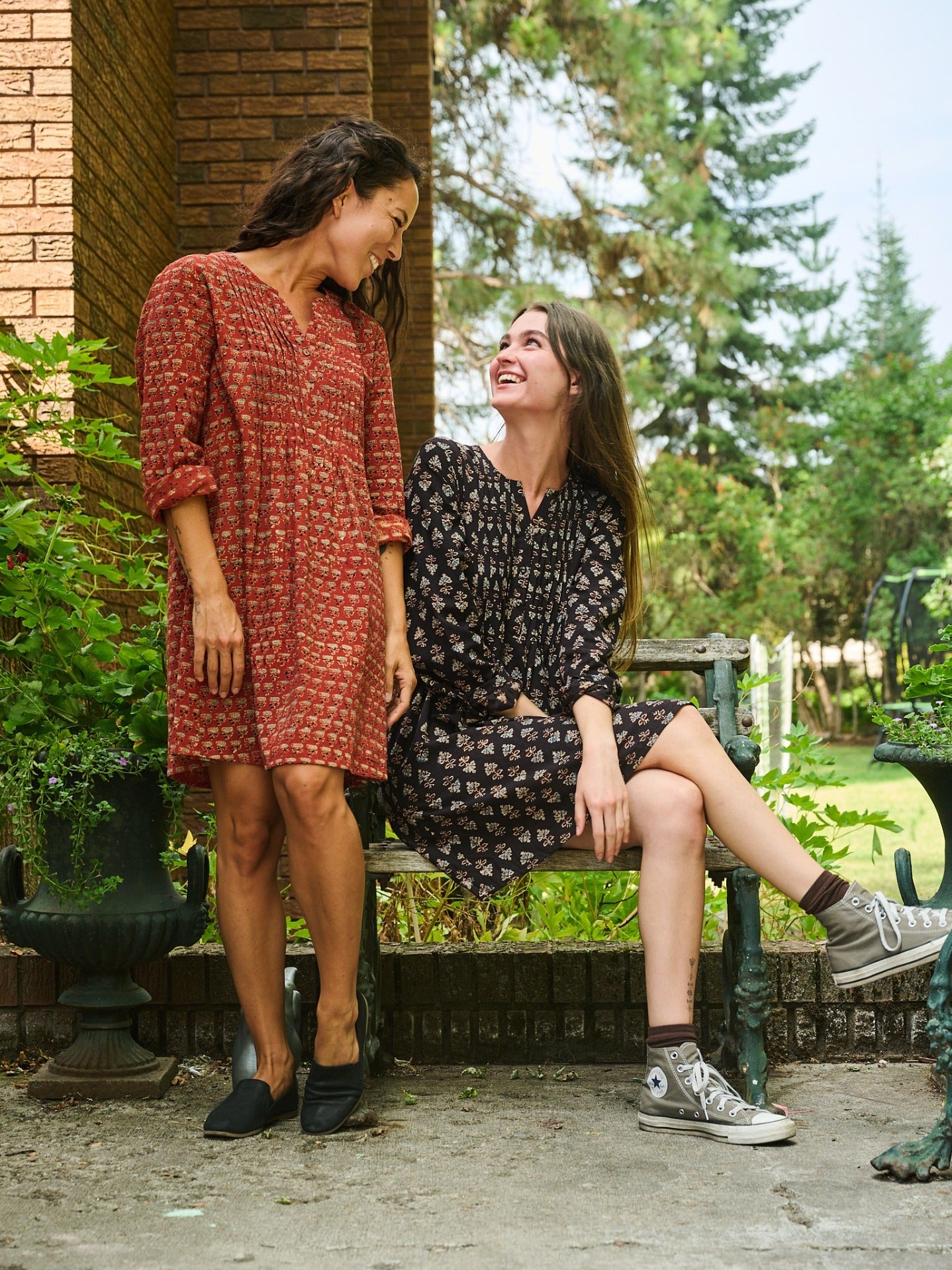 Victoria Tunic Dress - Black Mini Blossom - Image 5