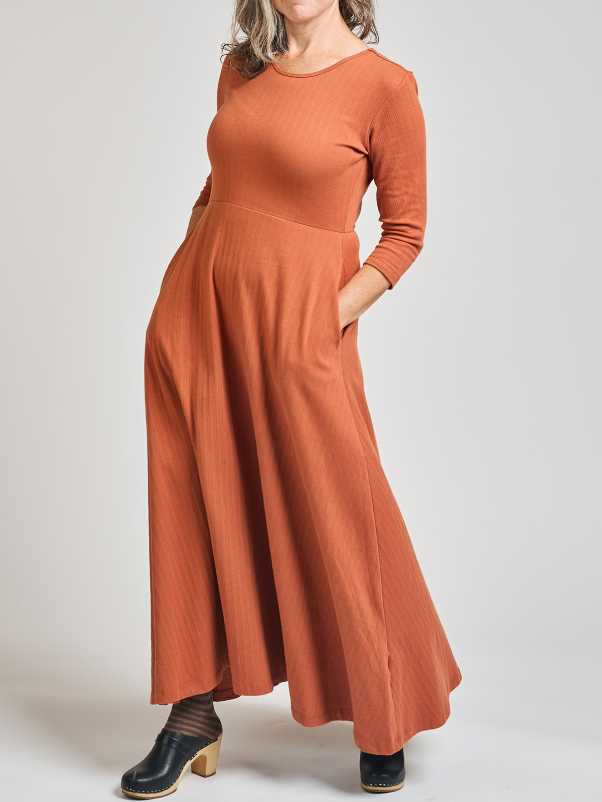 Mumbai Maxi Dress  - Sandstone Rib Knit - Image 6
