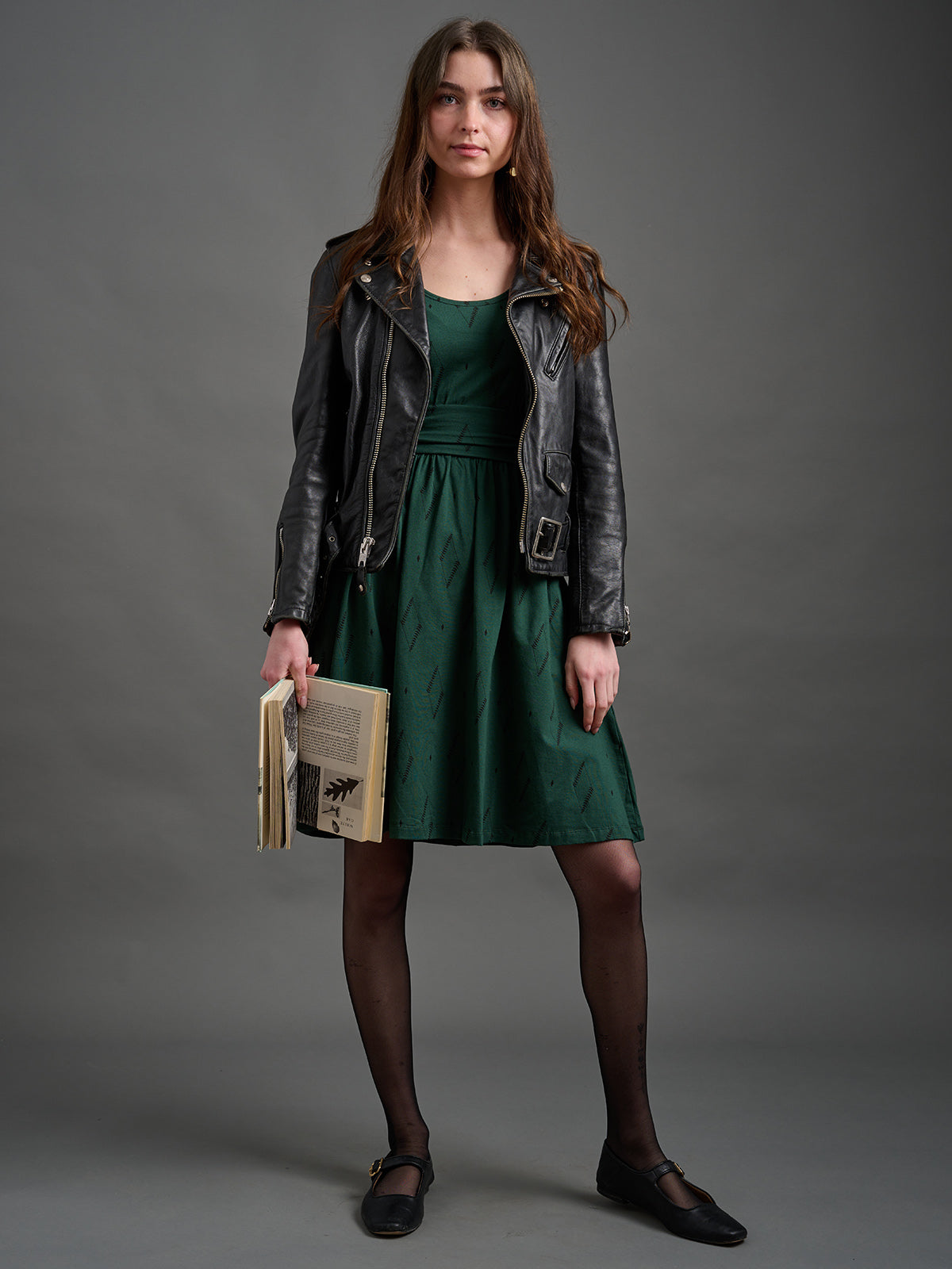 Novela Dress - Diamond Vine Dark Sage - Image 4