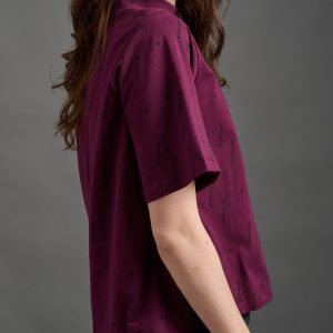 Eve Top - Diamond Vine Dark Purple - Image 3
