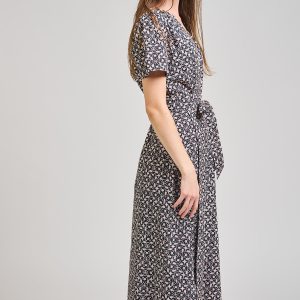 Wrap Maxi Dress - Black Botanical - Image 3