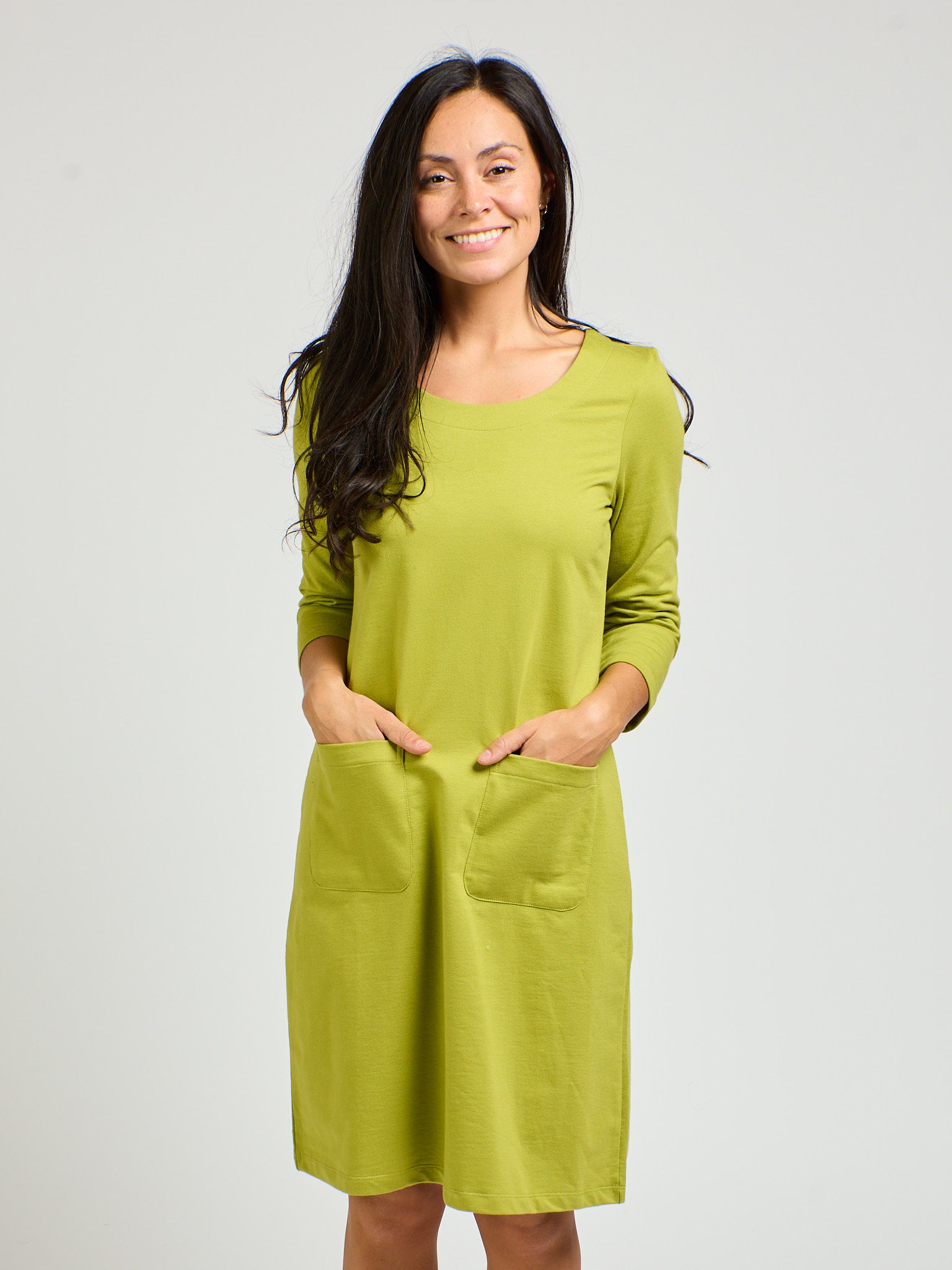 Sylvan Shift Dress - Loop Knit Moss - Image 4