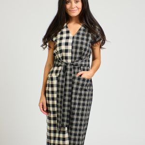 Padma Pocket Dress - Black and White Mix - Image 6