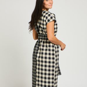 Padma Pocket Dress - Black and White Mix - Image 8