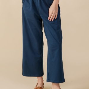 Fae Wide-Leg Pant - Loop Knit Blue - Image 1