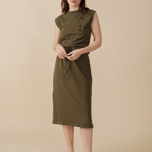 Ruched Top - Olive - Image 4