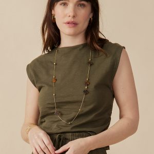 Ruched Top - Olive