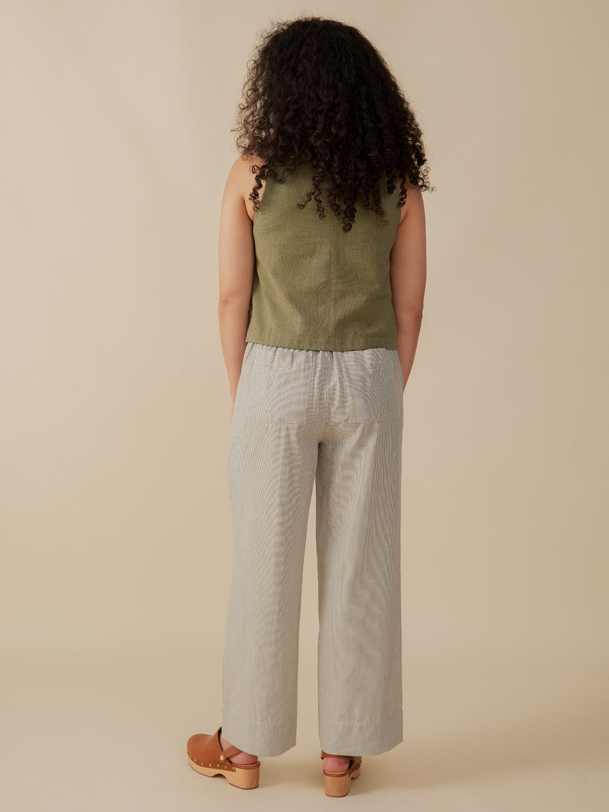 Tabitha Pant - Olive Stripe - Image 5